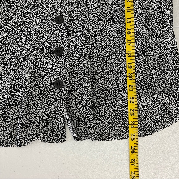 Vintage Spago Collection Blouse Women's 16W Button Up Short Sleeve Leaf Print - Picture 8 of 8